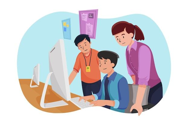Free vector internship job concept